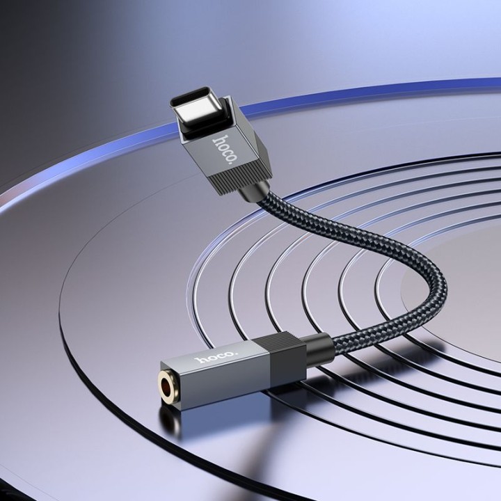 Adapter AUX USB C (male) for Jack 3,5 mm (female) Hoco UPA32C black