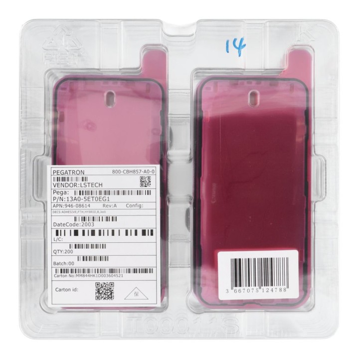 ServicePack клейкая лента уплотнитель дисплея для iPhone 14 (упаковка 200 шт)