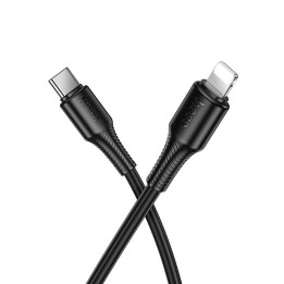 Кабель USB-C – Lightning Hoco PD 27W 1 m X120 чорний