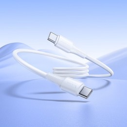 Кабель USB-C – USB-C Hoco 3A 60W 1 m X120 білий