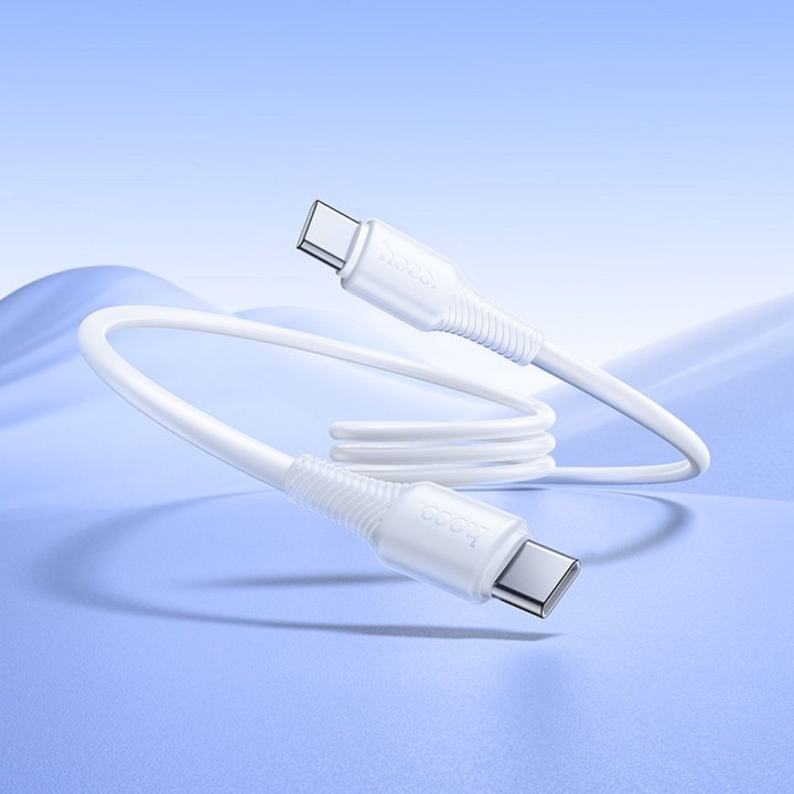 Кабель USB-C – USB-C Hoco 3A 60W 1 m X120 белый