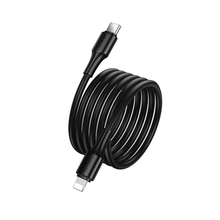 Кабель USB-C – Lightning Hoco PD 27W 1 m X120 чорний