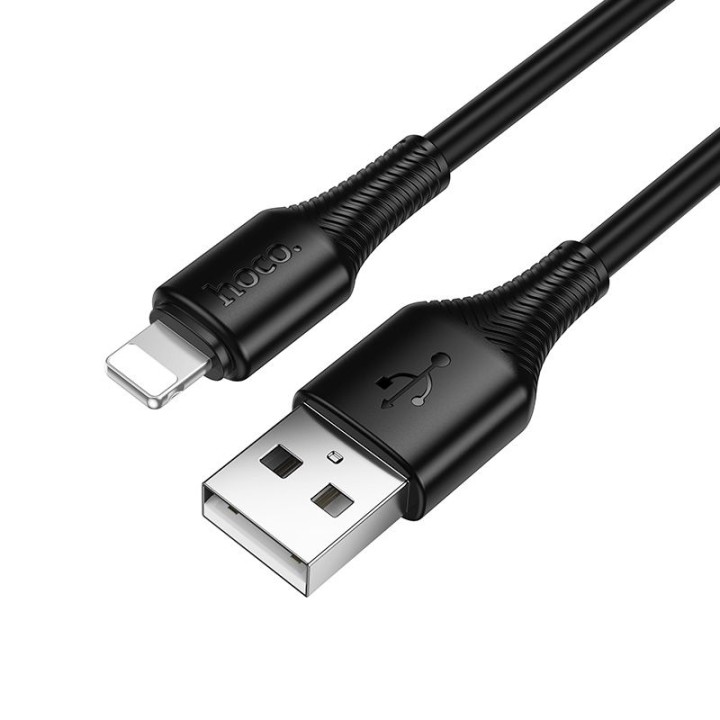 Кабель USB-A – Lightning Hoco 2,4A 1 m X120 черный
