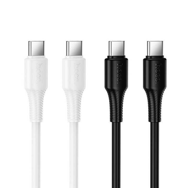 Kabel USB C do USB C Hoco 3A 60W 1 m X120 biały