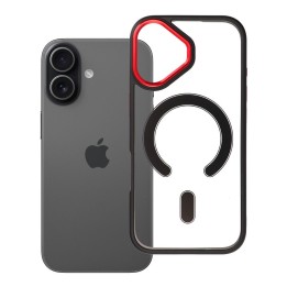 Чохол для iPhone 17 Color Edge Mag Cover сумісний з MagSafe чорно-червоний