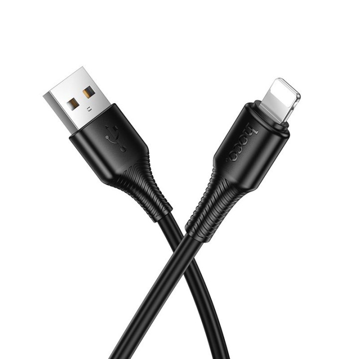 Кабель USB-A – Lightning Hoco 2,4A 1 m X120 чорний