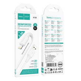 Кабель USB-C – Lightning Hoco PD 27W 1 m X120 белый