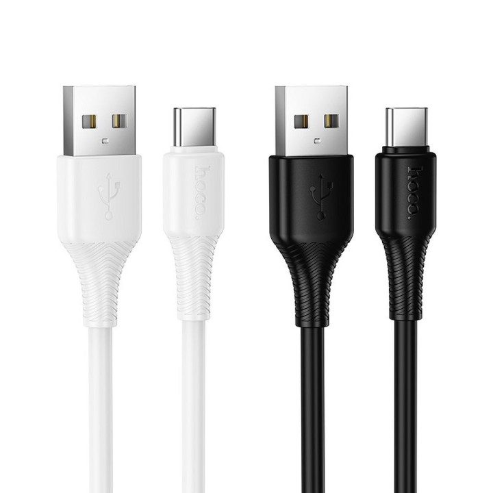 Кабель USB-A – USB-C Hoco 3A 1 m X120 білий