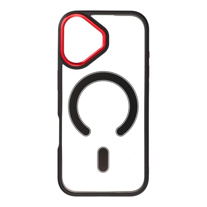 Case for iPhone 17 Color Edge Mag Cover MagSafe compatible black-red