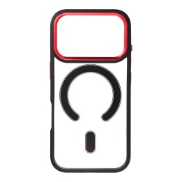 Case for iPhone 17 Pro / 18 Pro (low camera edge) Color Edge Mag Cover MagSafe compatible black-red