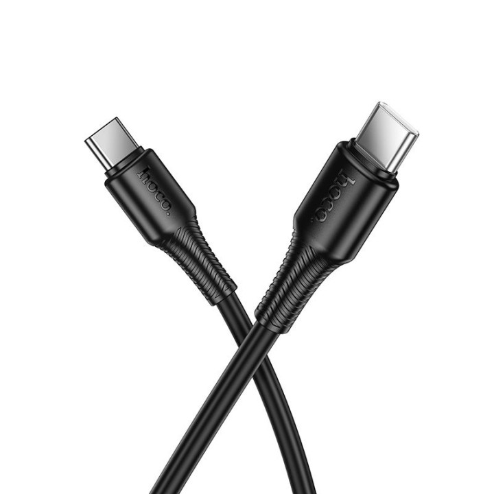 Kabel USB C do USB C Hoco 3A 60W 1 m X120 czarny