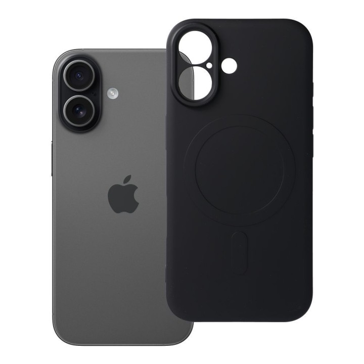 Case for iPhone 17 Silicone Mag Cover MagSafe compatible (camera protection) black