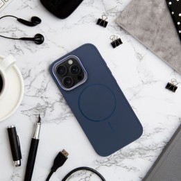 Чехол для iPhone 17 Frame Mag Cover совместимый с MagSafe темно-синий
