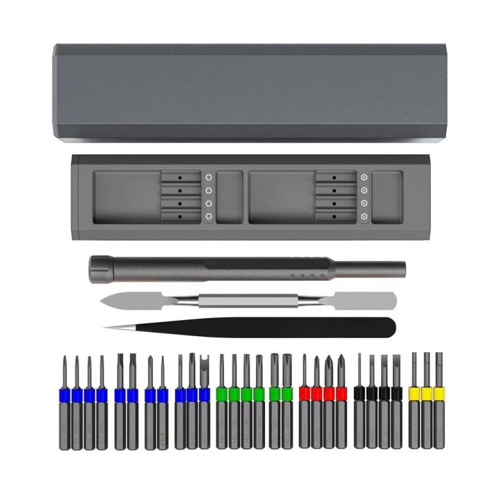 Set screwdrivers precision / screwdrivers service, bits 30w1 aluminium