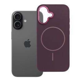 Case for iPhone 17 Frame Mag Cover MagSafe compatible purple