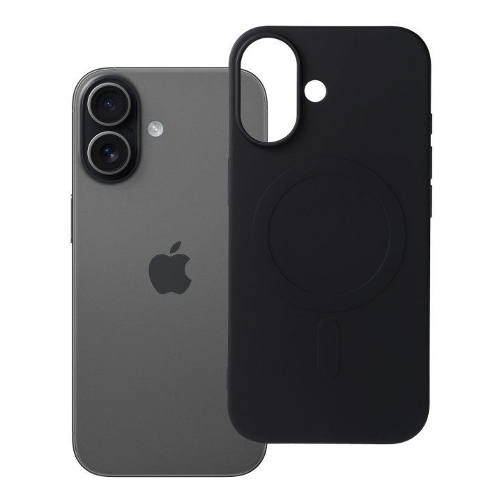 Чохол для iPhone 17 Silicone Mag Cover сумісний з MagSafe (big hole) чорний