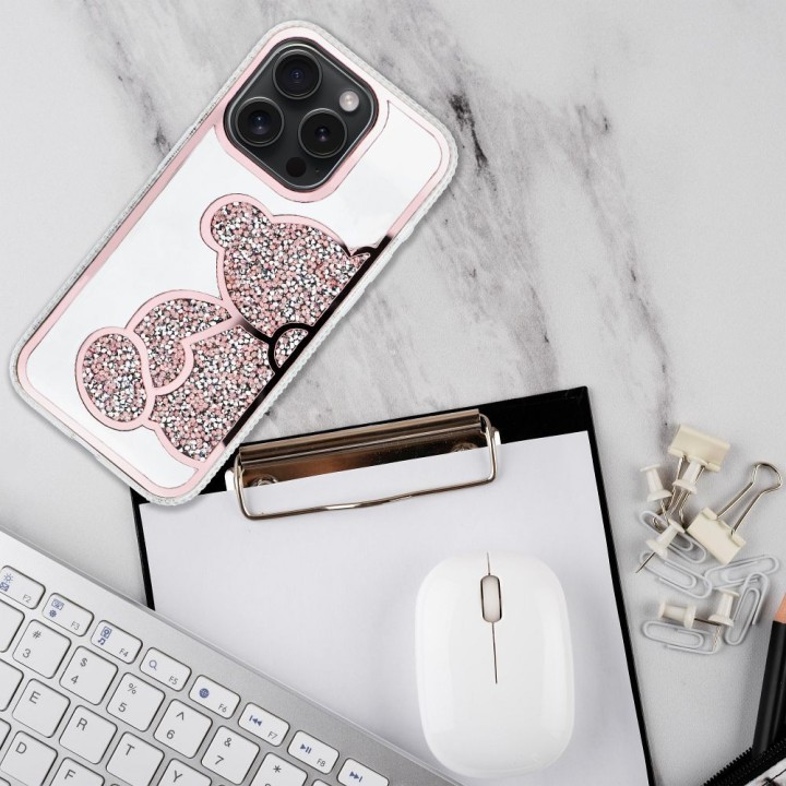 Etui na iPhone 17 Teddy Bear różowe