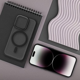 Чохол для iPhone 17 Matte Mag Cover сумісний з MagSafe чорний