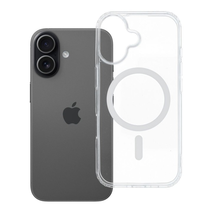 Case for iPhone 17 Drop Glue Colorful Ring Mag Cover MagSafe compatible white