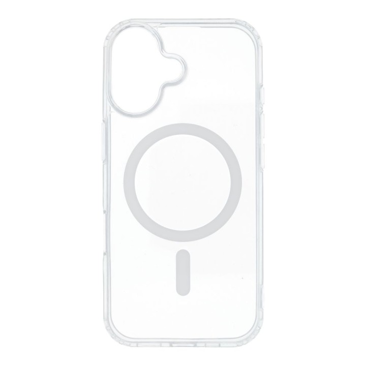 Чохол для iPhone 17 Drop Glue Colorful Ring Mag Cover сумісний з MagSafe білий