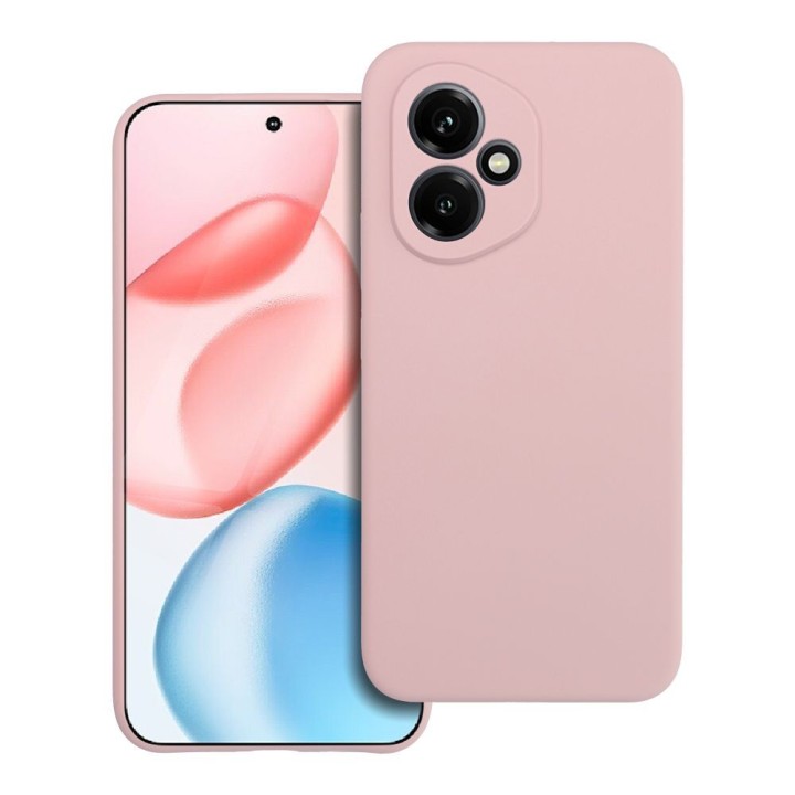 Чехол для Honor 400 5G Silicone 2mm (camera protection) пудрово-розовый