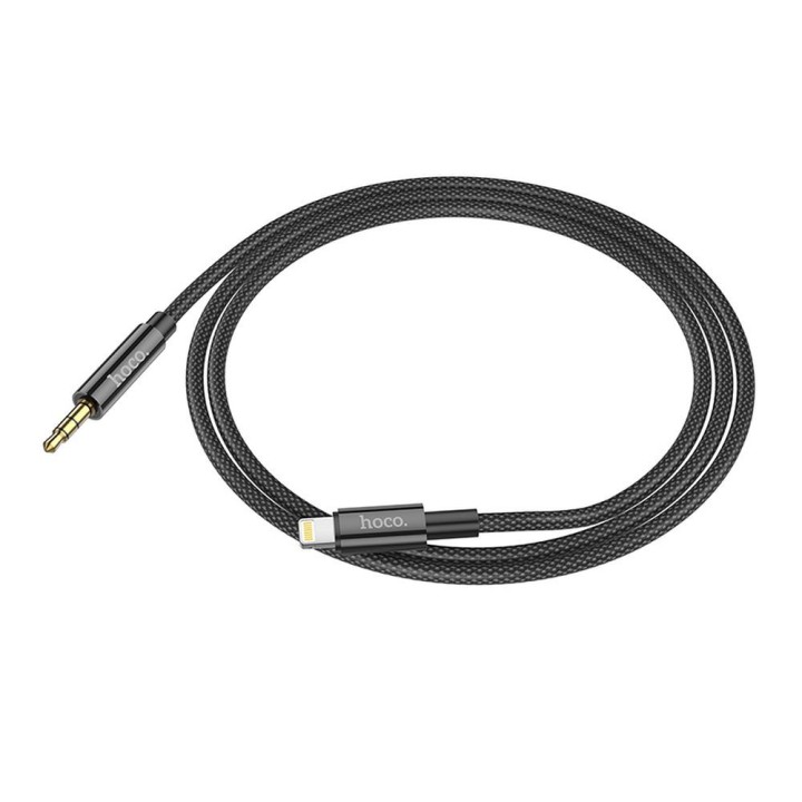 Kabel AUX Jack 3,5 mm do Lightning Hoco 1 m UPA19 czarny