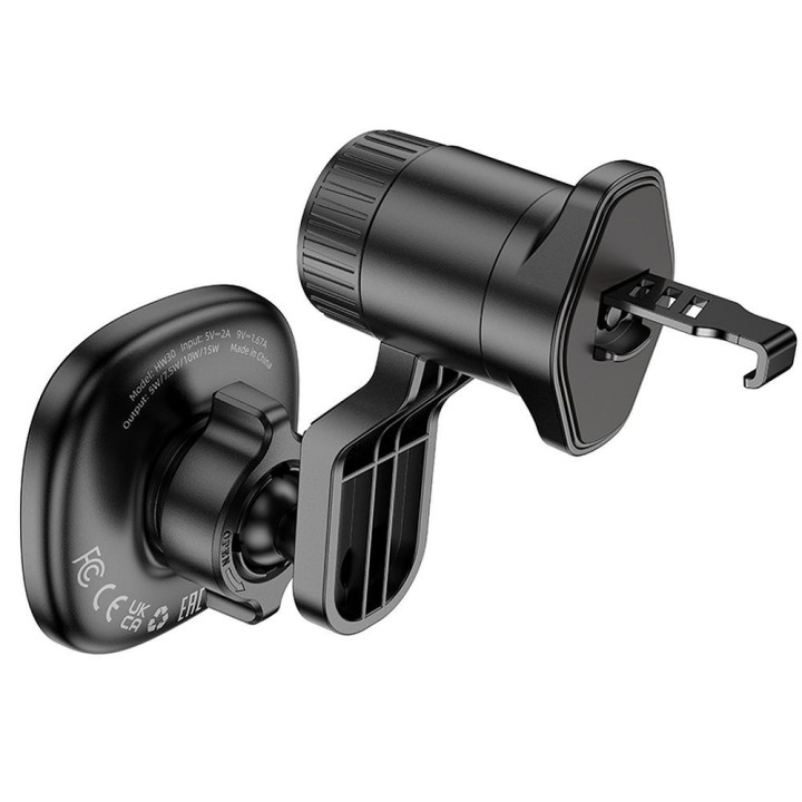 Wireless car phone holder Hoco 15W for the air vent HW30 black