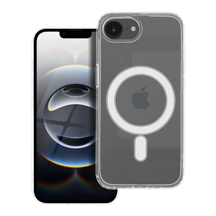 Чохол для iPhone 16e (SE 4 2025 Clear Mag Cover (MID) сумісний з MagSafe прозорий