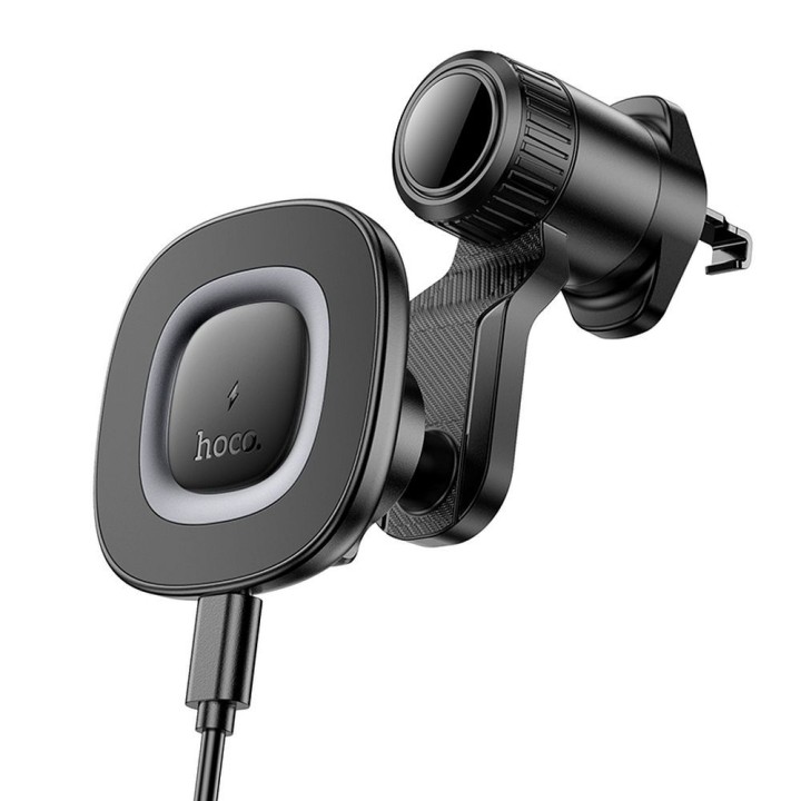 Wireless car phone holder Hoco 15W for the air vent HW30 black