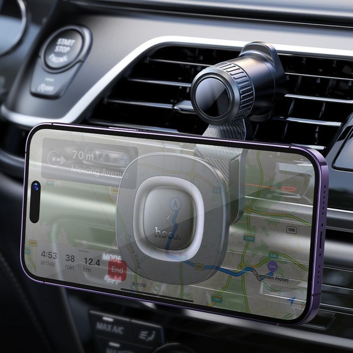 Wireless car phone holder Hoco 15W for the air vent HW30 black