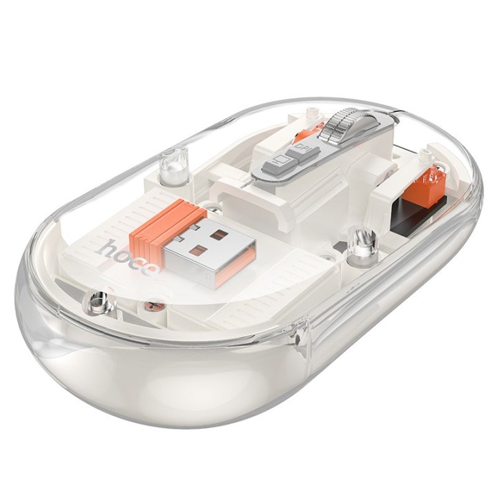 Wireless mouse Hoco 2,4G 1600 dpi dual-mode bluetooth GM35 white