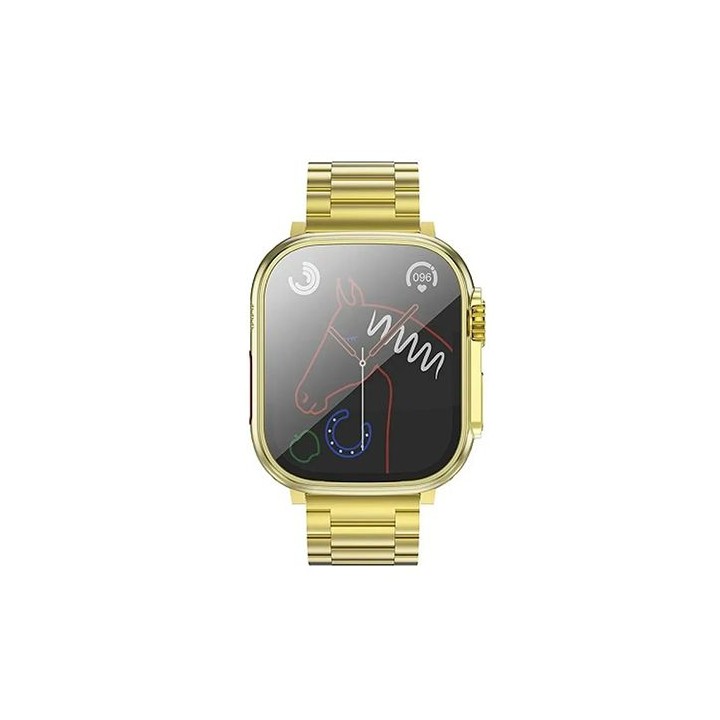 Smartwatch Hoco 1,96" TFT z funkcją rozmowy Y12 Ultra titanium złoty [EOL]