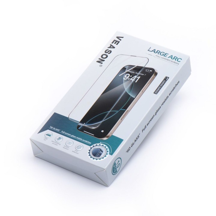 Tempered glass 6D for iPhone 17 Veason Pro Glass (SET 10in1) black