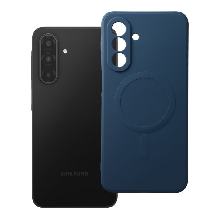 Case for Samsung A17 / A18 Silicone Mag Cover MagSafe compatible (camera protection) blue