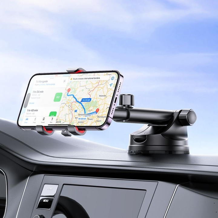 Phone holder for car universal Hoco for windscreen / dashboard H22 black