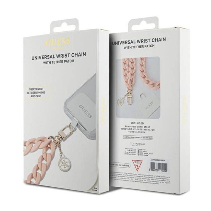 GUESS hand strap GUOUCBMC4MP (Large Chain Acrylic 4G Charms) рожевий