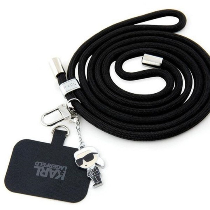 KARL LAGERFELD підвіска KLUCNMSCKIK (Crossbody Cord Ikonik) чорна