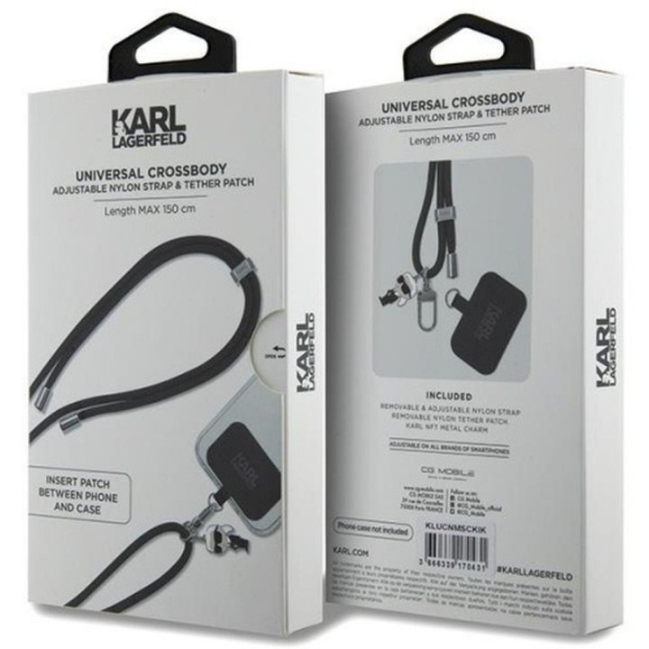 KARL LAGERFELD подвеска KLUCNMSCKIK (Crossbody Cord Ikonik) черная