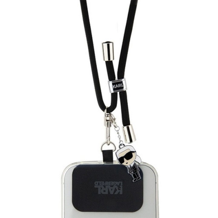 KARL LAGERFELD підвіска KLUCNMSCKIK (Crossbody Cord Ikonik) чорна