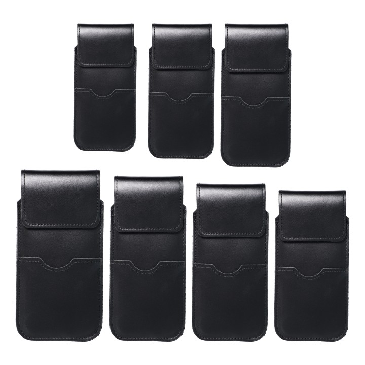 Slip-in phone pouch with flap for iPhone 11 / 12 / 13 / Samsung S7 EDGE Royal size XL black