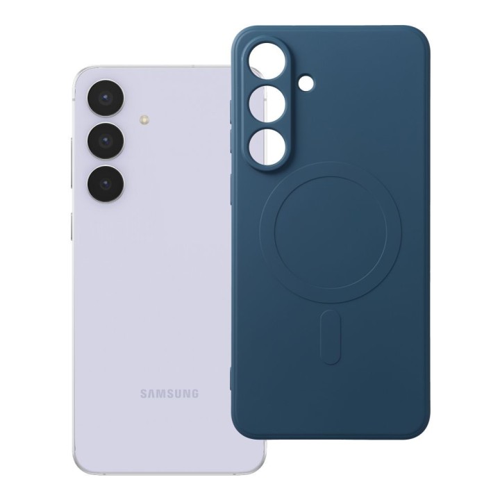 Case for Samsung S25 FE Silicone Mag Cover MagSafe compatible (camera protection) blue