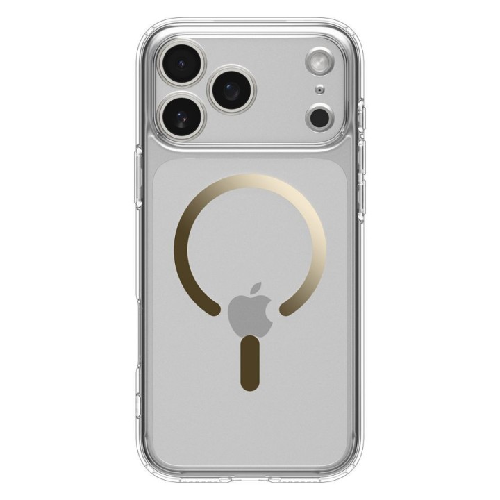 SPIGEN case ULTRA HYBRID MAG compatible with MagSafe for IPHONE 17 Pro Max clear gold
