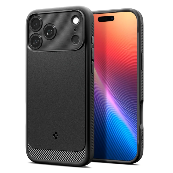 SPIGEN case RUGGED ARMOR MAG compatible with MagSafe for IPHONE 17 Pro Max matte black