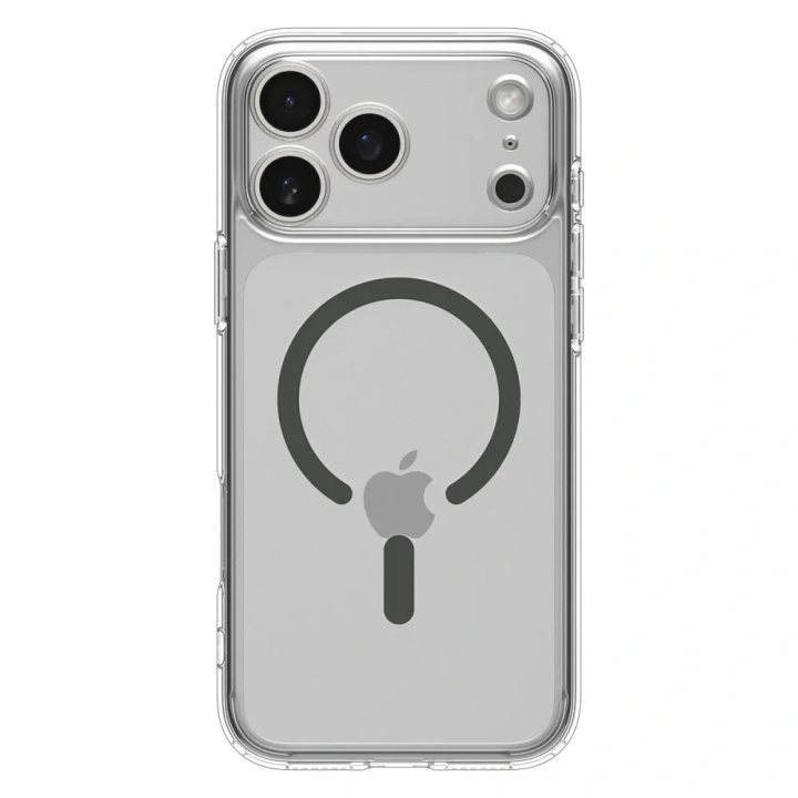 SPIGEN case ULTRA HYBRID MAG compatible with MagSafe for IPHONE 17 Pro clear graphite