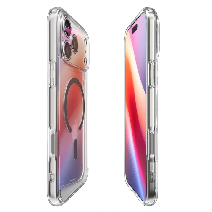 SPIGEN case ULTRA HYBRID MAG compatible with MagSafe for IPHONE 17 Pro clear graphite