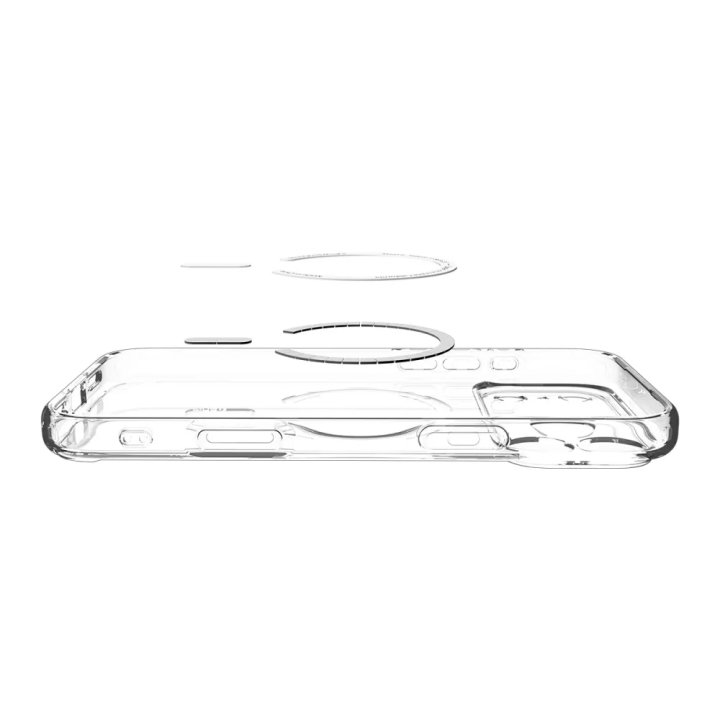 SPIGEN case ULTRA HYBRID MAG compatible with MagSafe for IPHONE 17 Pro clear graphite