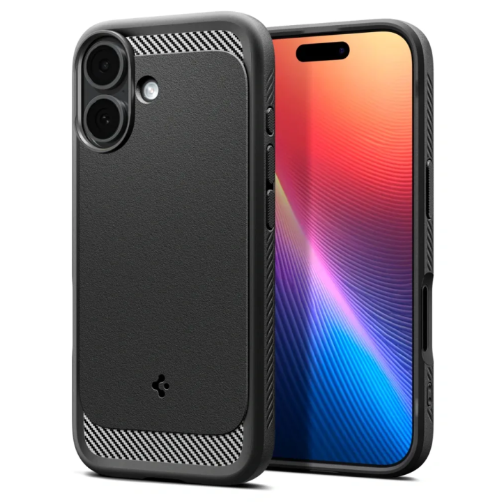 SPIGEN case RUGGED ARMOR MAG compatible with MagSafe for IPHONE 17 matte black