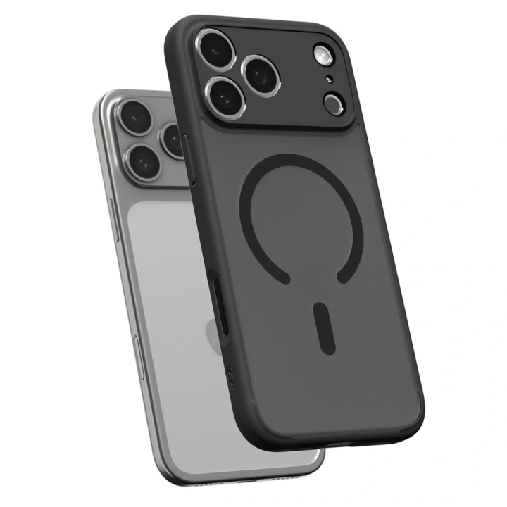 SPIGEN case ULTRA HYBRID MAG compatible with MagSafe for IPHONE 17 Pro frost black