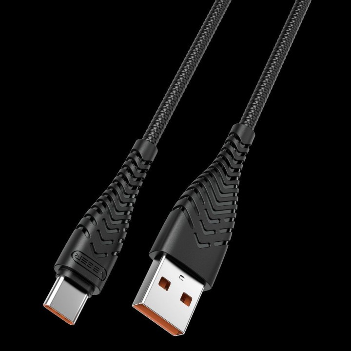 Cable USB A to type C VEGER 2,4A V104 1,2 m black