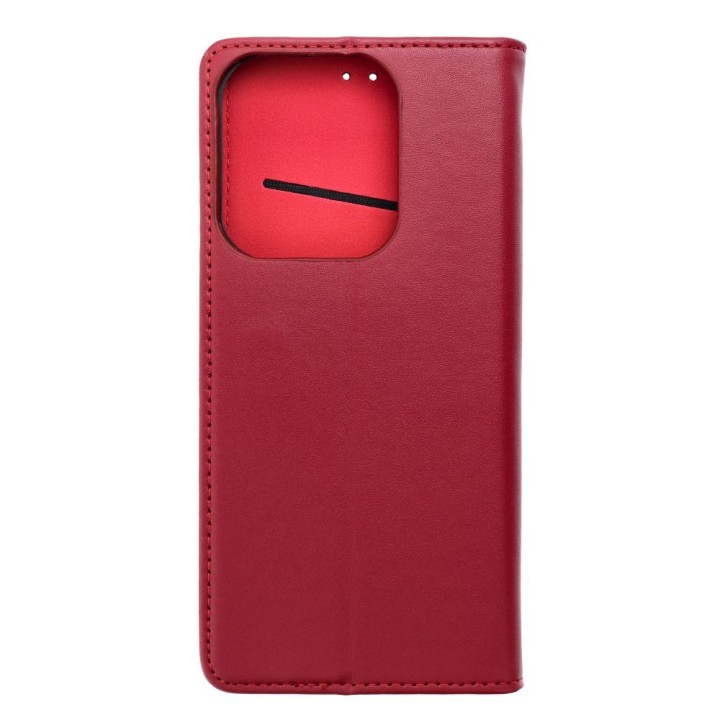 Etui z klapką na Xiaomi Redmi 15C (173,16 x 81,07 x 8,2) Smart Pro Book skórzane bordowe